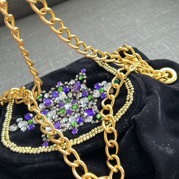 Paris Hilton Mini Black Velvet Bag - Picture 9 of 9